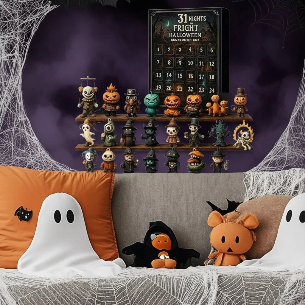 Halloween Advent Calendar Reusable Toy Figurines Countdown