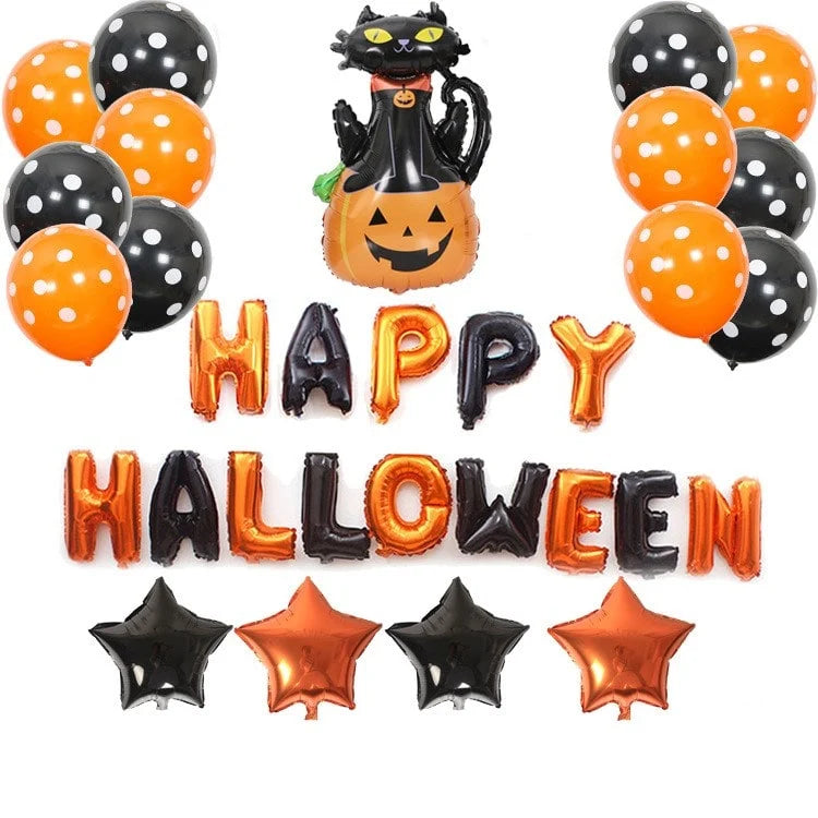 Halloween Balloon Decoration Kit Foil & Latex Balloons
