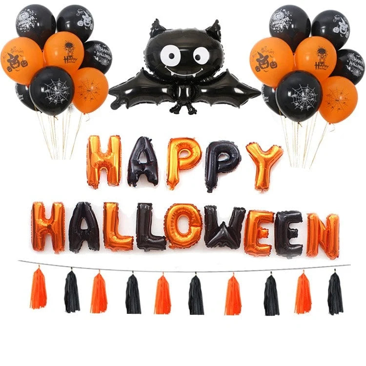 Halloween Balloon Decoration Kit Foil & Latex Balloons