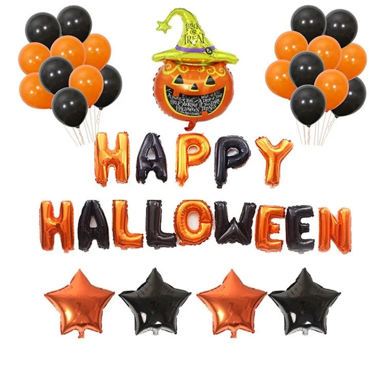 Halloween Balloon Decoration Kit Foil & Latex Balloons