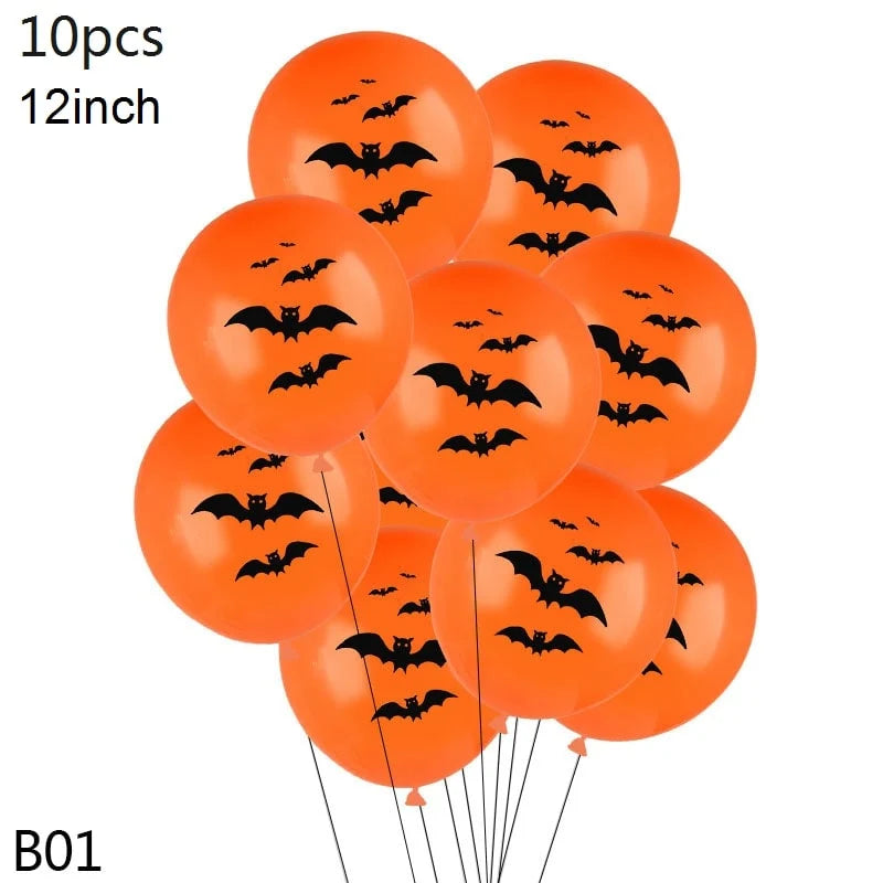 Halloween Balloons Printed Latex Set of 10