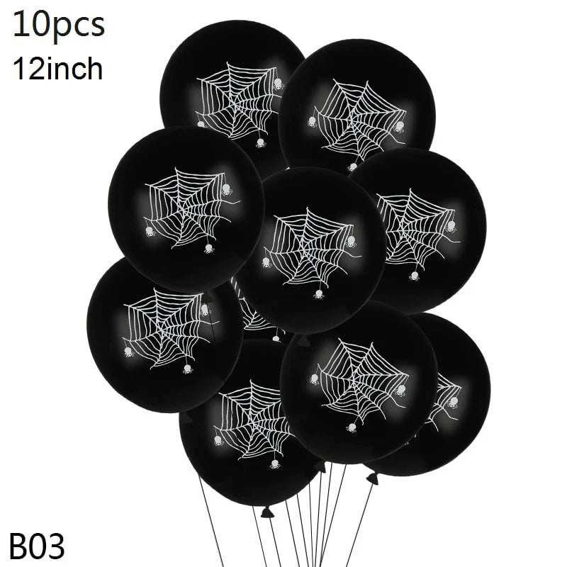 Halloween Balloons Printed Latex Set of 10