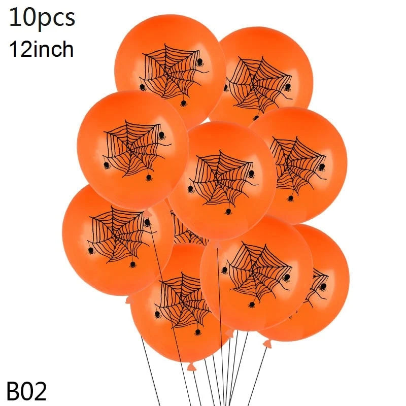 Halloween Balloons Printed Latex Set of 10