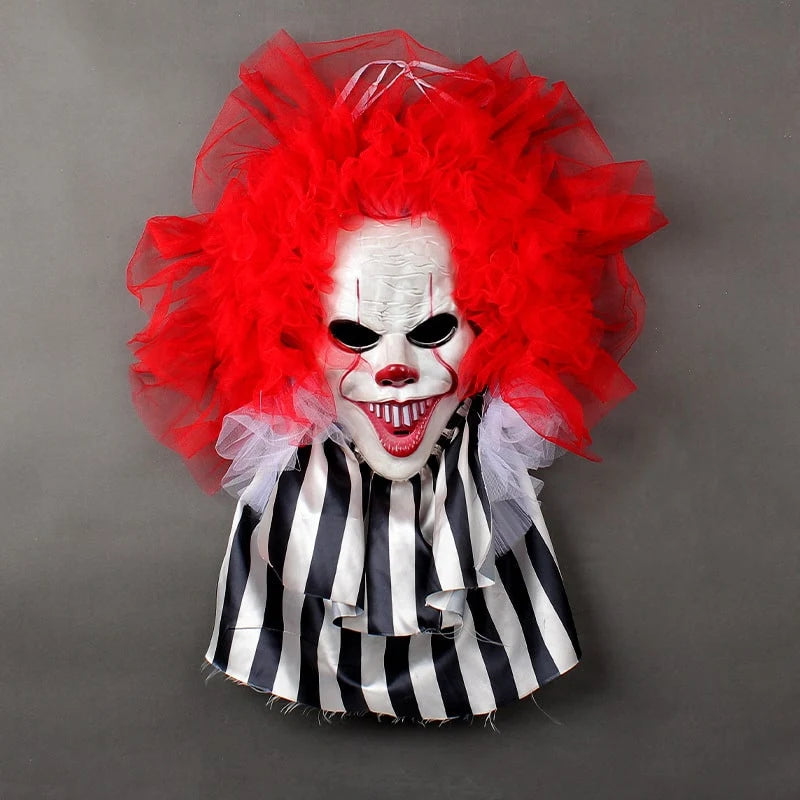 Halloween Door Hanger Scary Clown Weather-Resistant for Indoor & Outdoor Use