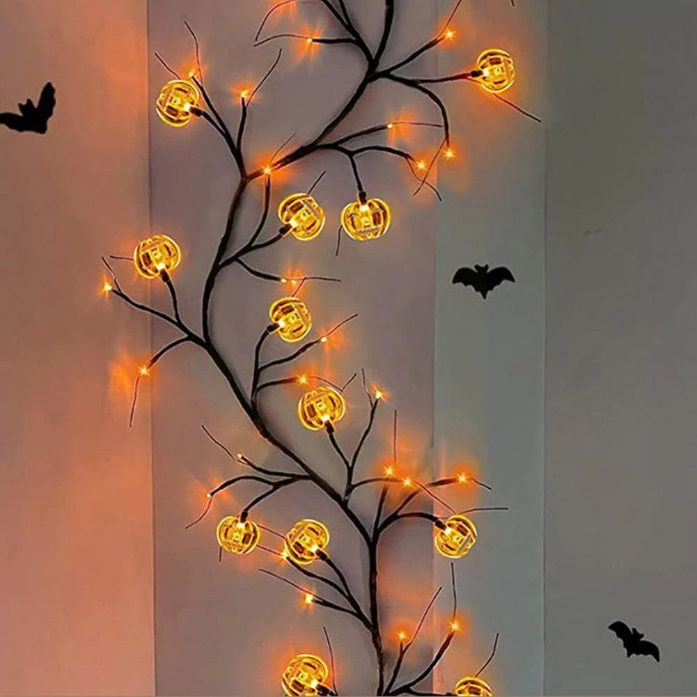 Halloween Garland LED Twig Battery-Powered 6-Foot Length