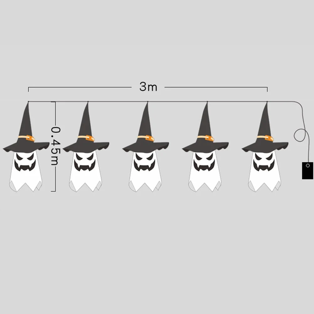 Halloween Ghost Decoration Hanging Multicolor LED Lights IP44 Rated