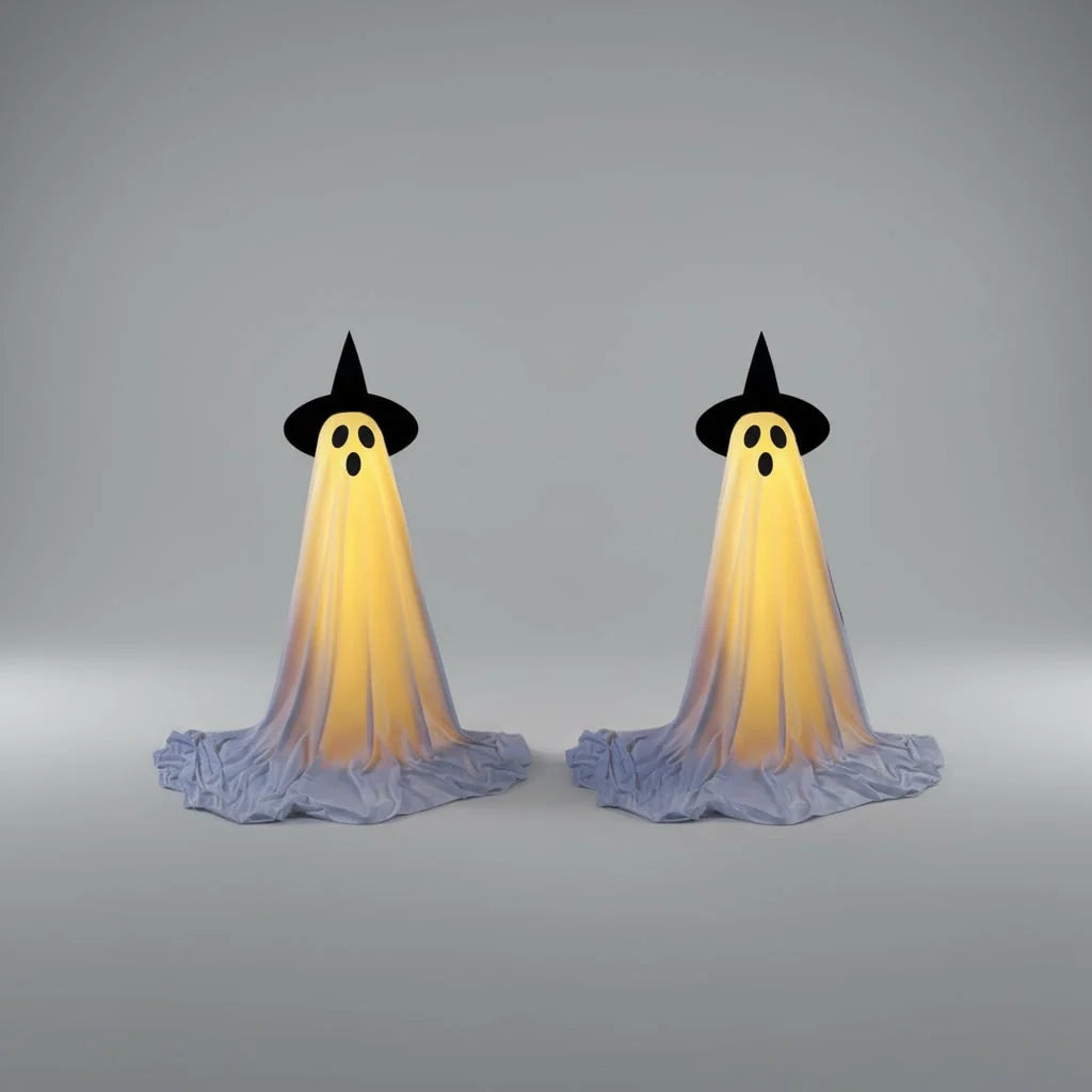 Halloween Ghost Decoration Warm LED Adjustable Stand Indoor Outdoor