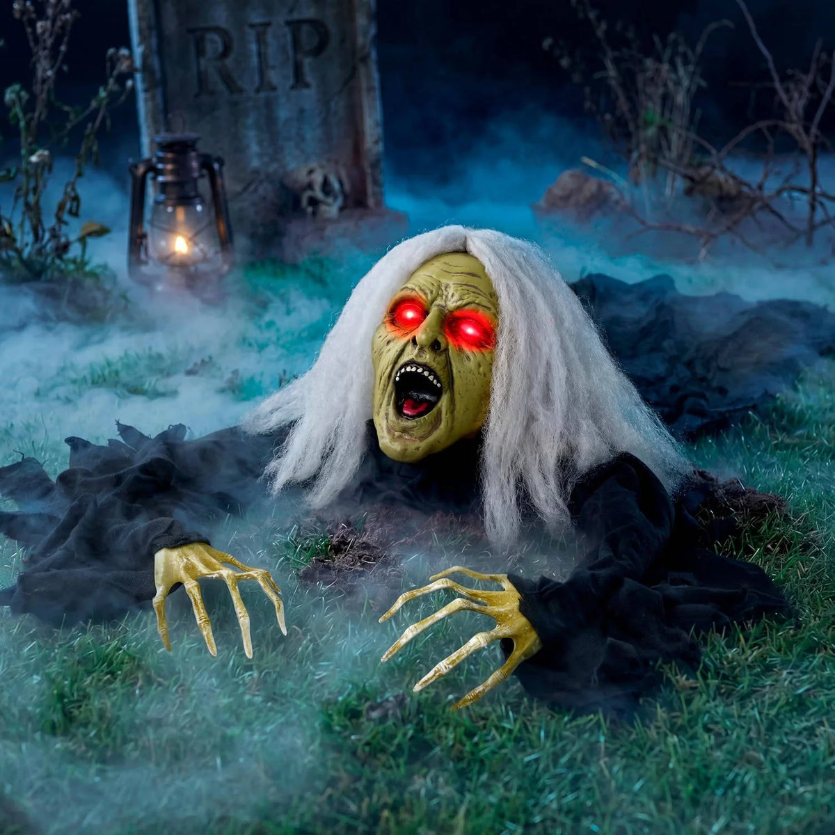 Halloween Groundbreaker Prop Motion-Activated Glowing Eyes & Eerie Sounds