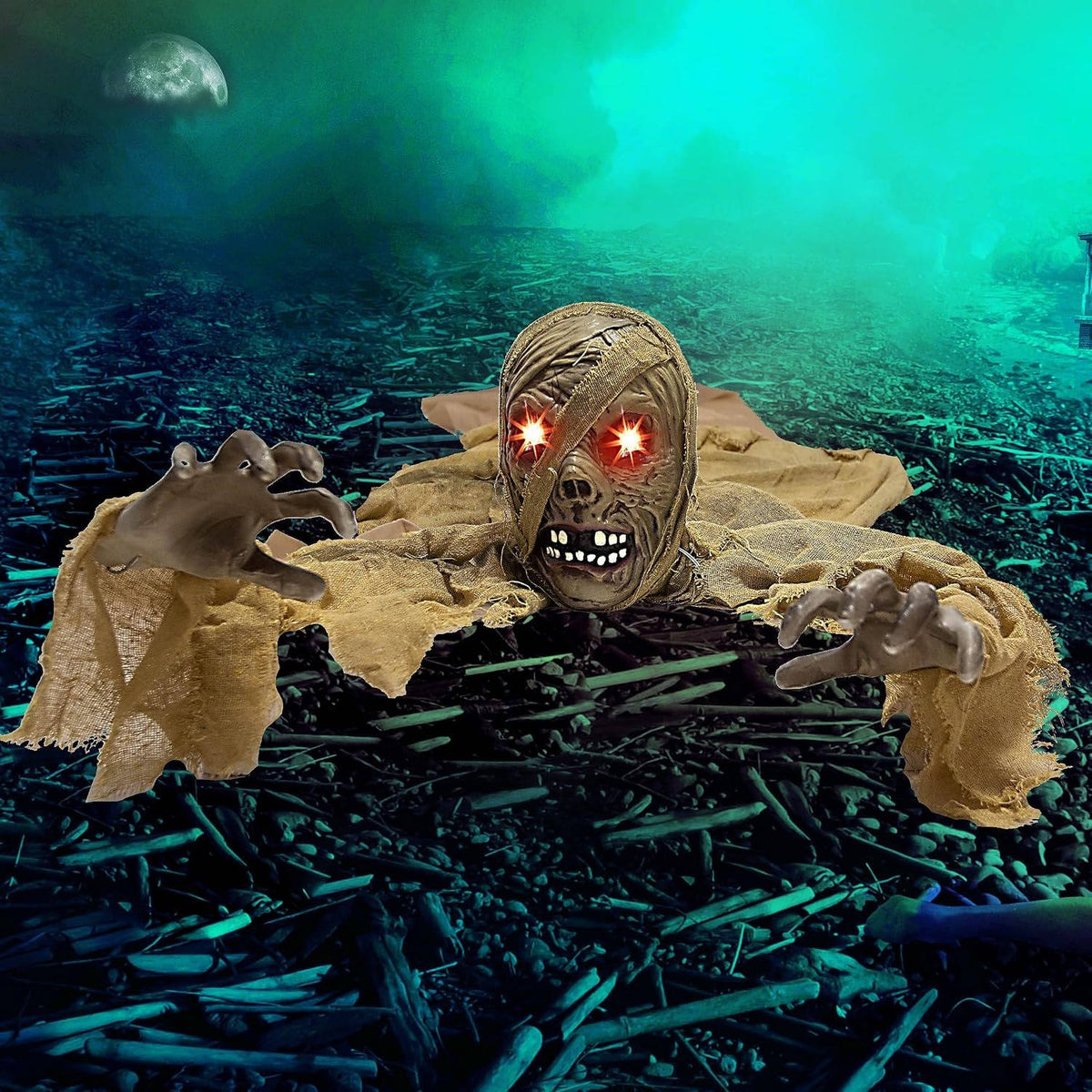 Halloween Groundbreaker Prop Motion-Activated Glowing Eyes & Eerie Sounds