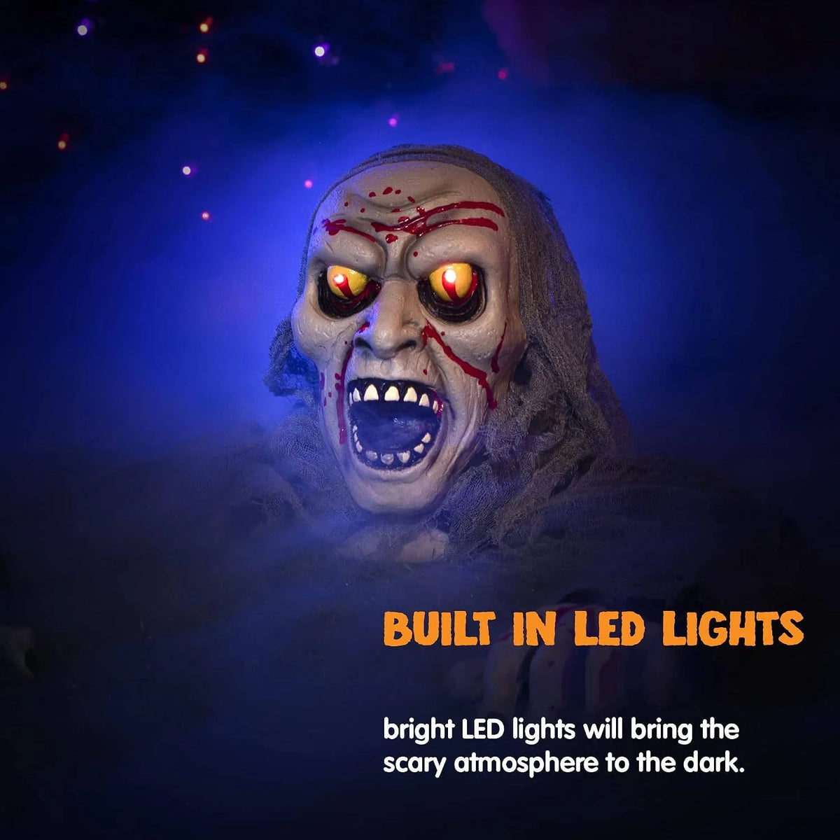 Halloween Groundbreaker Prop Motion-Activated Glowing Eyes & Eerie Sounds