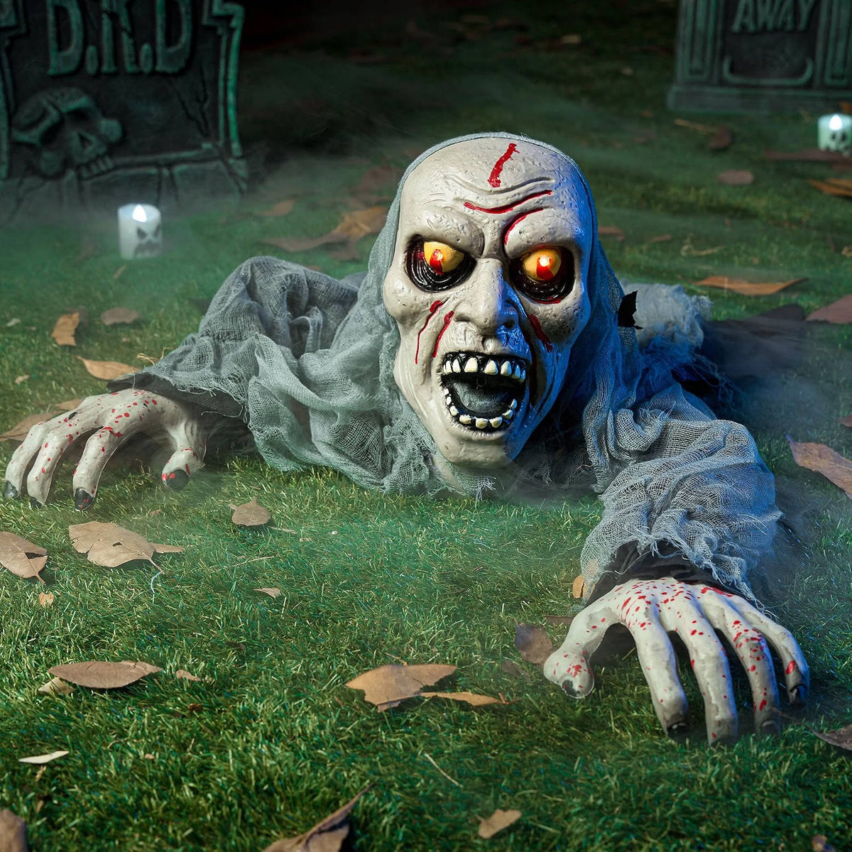 Halloween Groundbreaker Prop Motion-Activated Glowing Eyes & Eerie Sounds