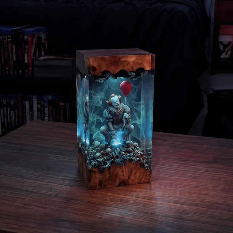 Halloween Lamp Handmade Resin Warm LED Glow