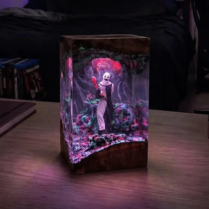 Halloween Lamp Handmade Resin Warm LED Glow