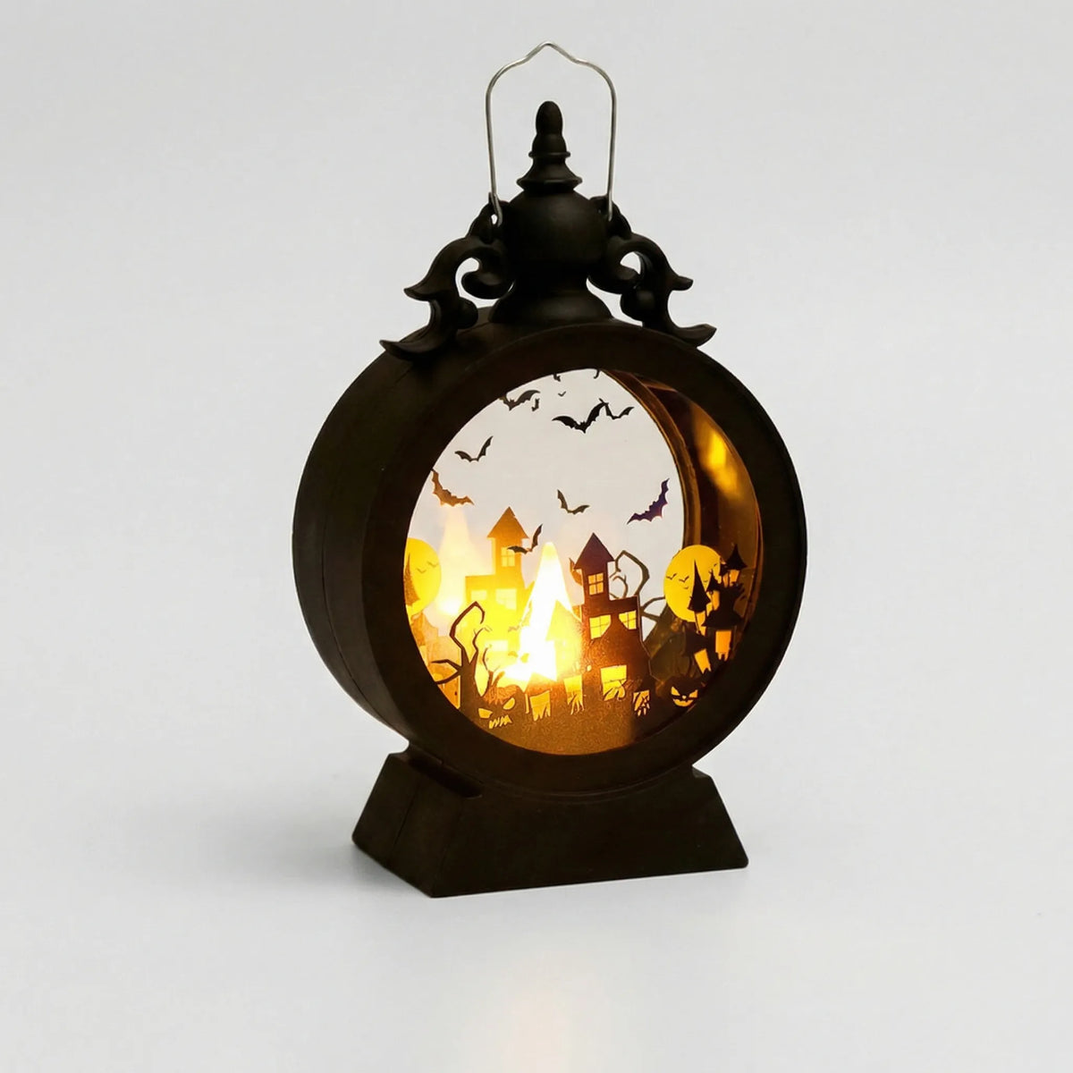 Halloween Lantern Warm LED Battery-Powered Hanging or Freestanding