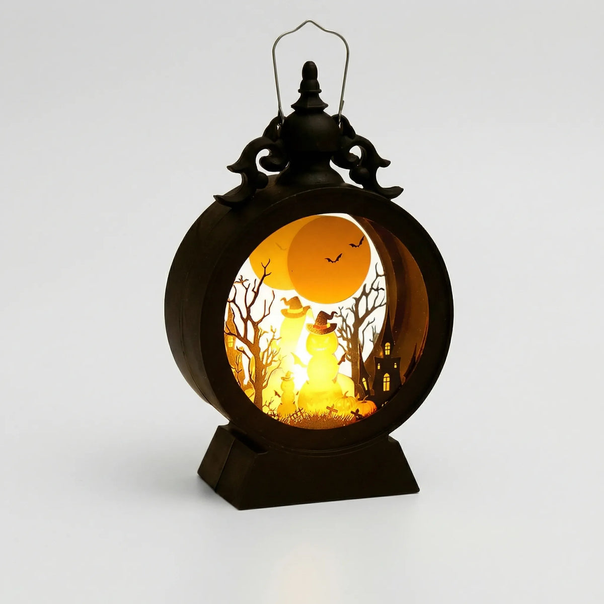 Halloween Lantern Warm LED Battery-Powered Hanging or Freestanding