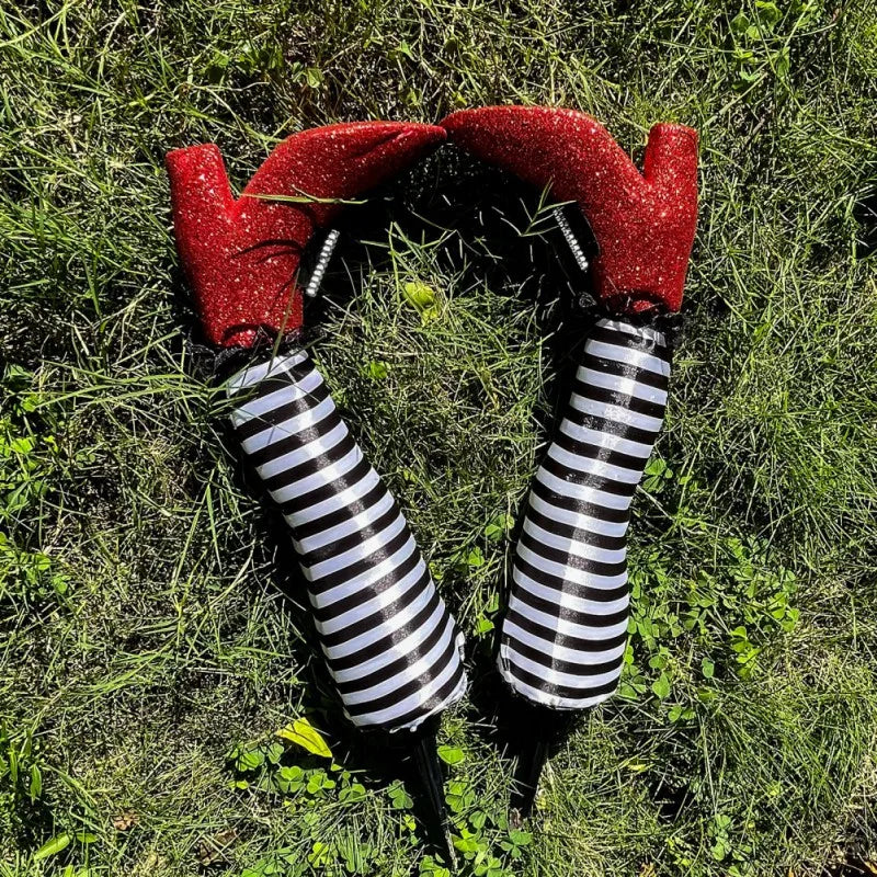 Halloween Lawn Decoration Upside-Down Witch Legs Set of 2