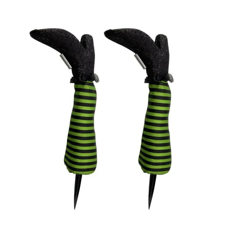 Halloween Lawn Decoration Upside-Down Witch Legs Set of 2