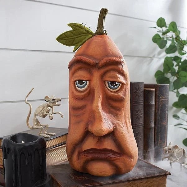 Halloween Pumpkin Decoration Hand-Painted Resin Expressive Face