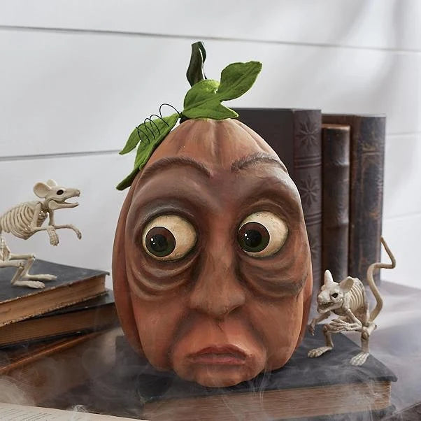 Halloween Pumpkin Decoration Hand-Painted Resin Expressive Face