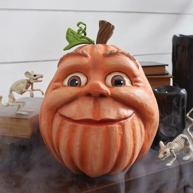 Halloween Pumpkin Decoration Hand-Painted Resin Expressive Face