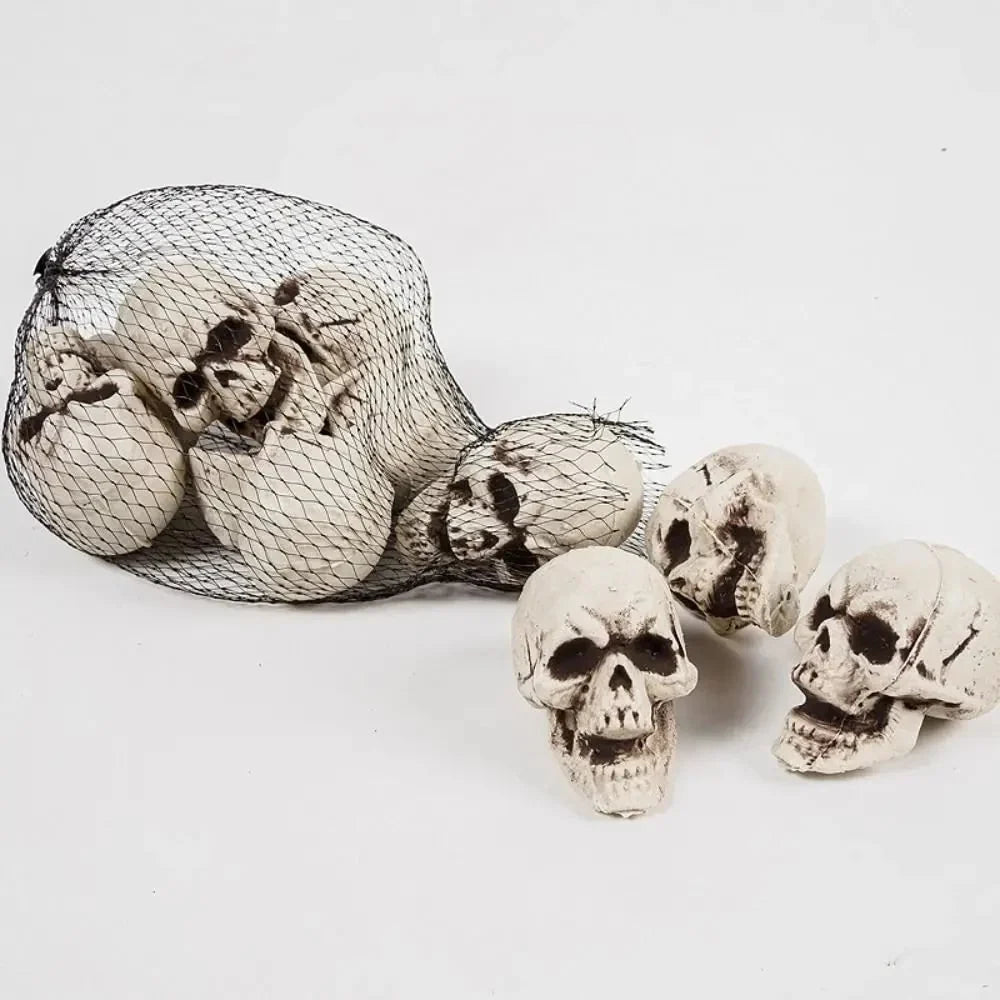 Halloween Skull Decorations Weather-Resistant Weathered Bone Finish