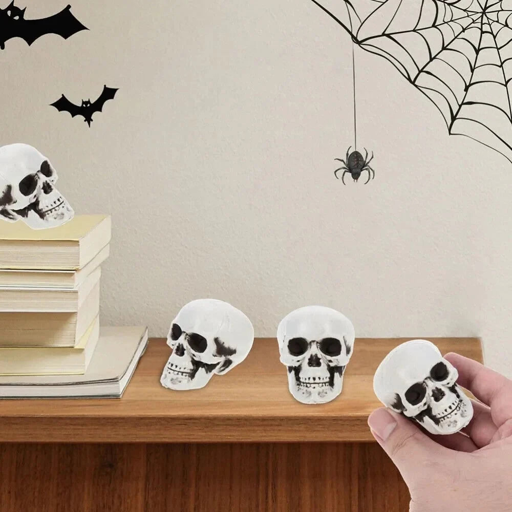 Halloween Skull Decorations Weather-Resistant Weathered Bone Finish