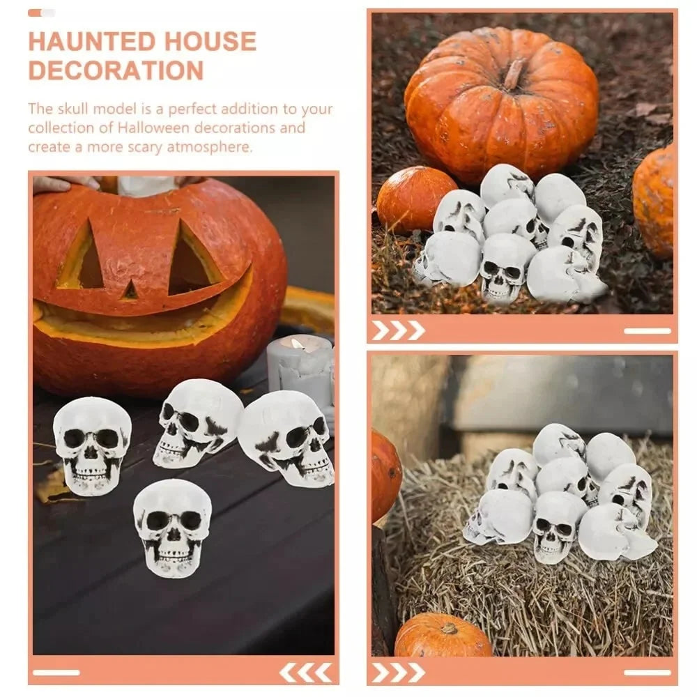 Halloween Skull Decorations Weather-Resistant Weathered Bone Finish