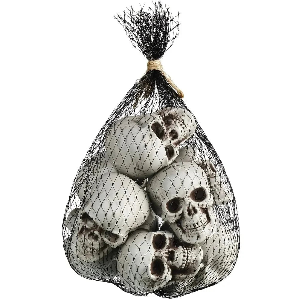 Halloween Skull Decorations Weather-Resistant Weathered Bone Finish