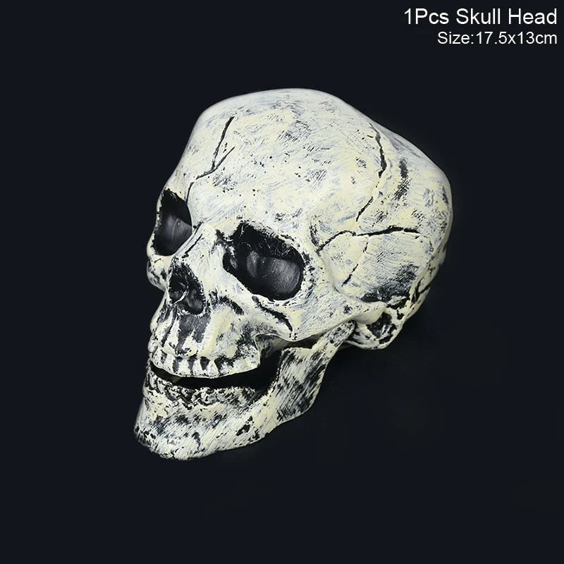 Halloween Skull & Skeleton Hand Decorations Lightweight Plastic Outdoor-Ready