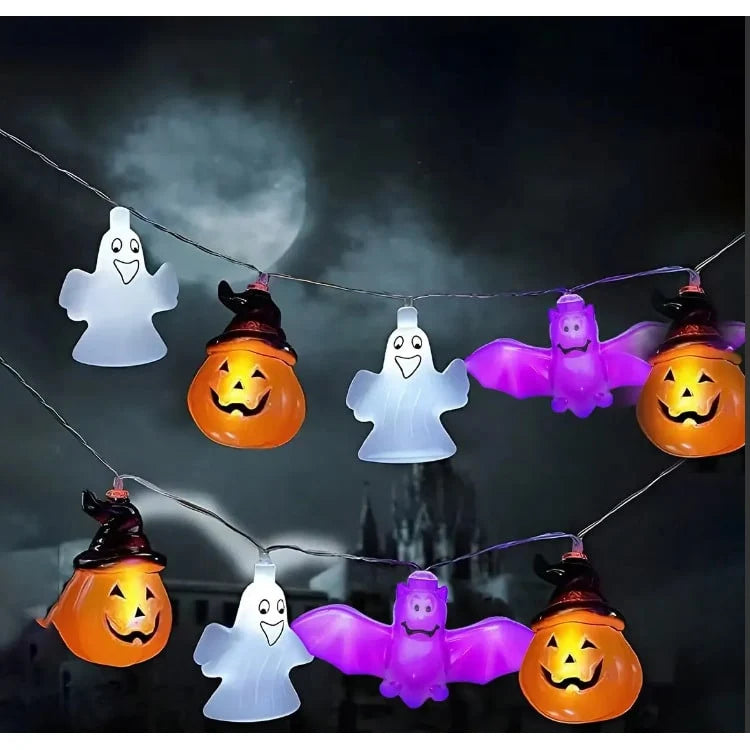 Halloween String Lights Battery-Operated Warm White LEDs Indoor & Outdoor