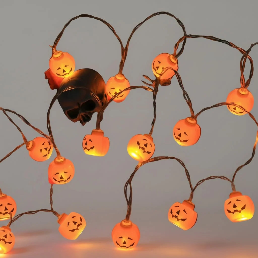 Halloween String Lights Battery-Powered Warm White LED Lights