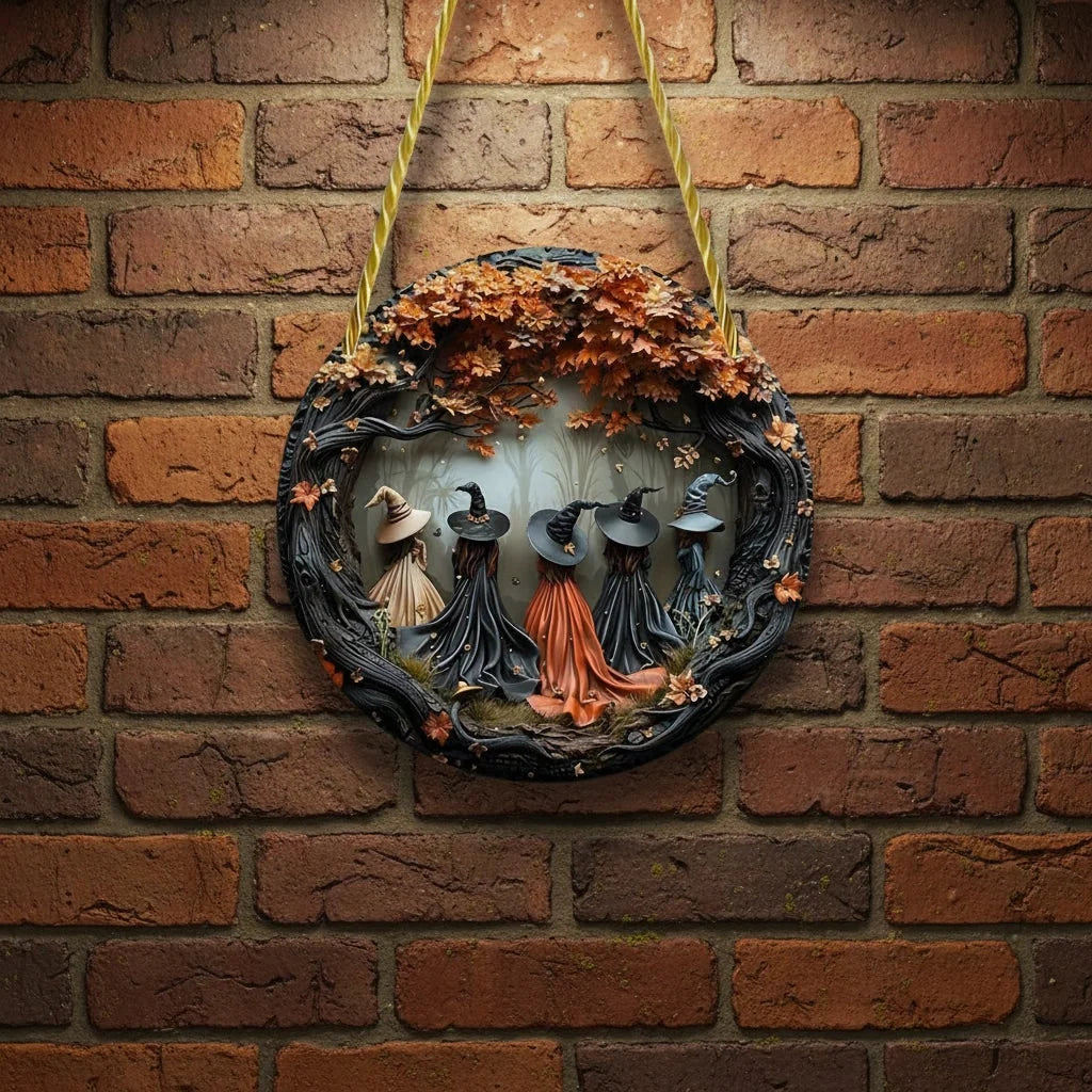 Halloween Wall Plaque 3D Resin Weather-Resistant