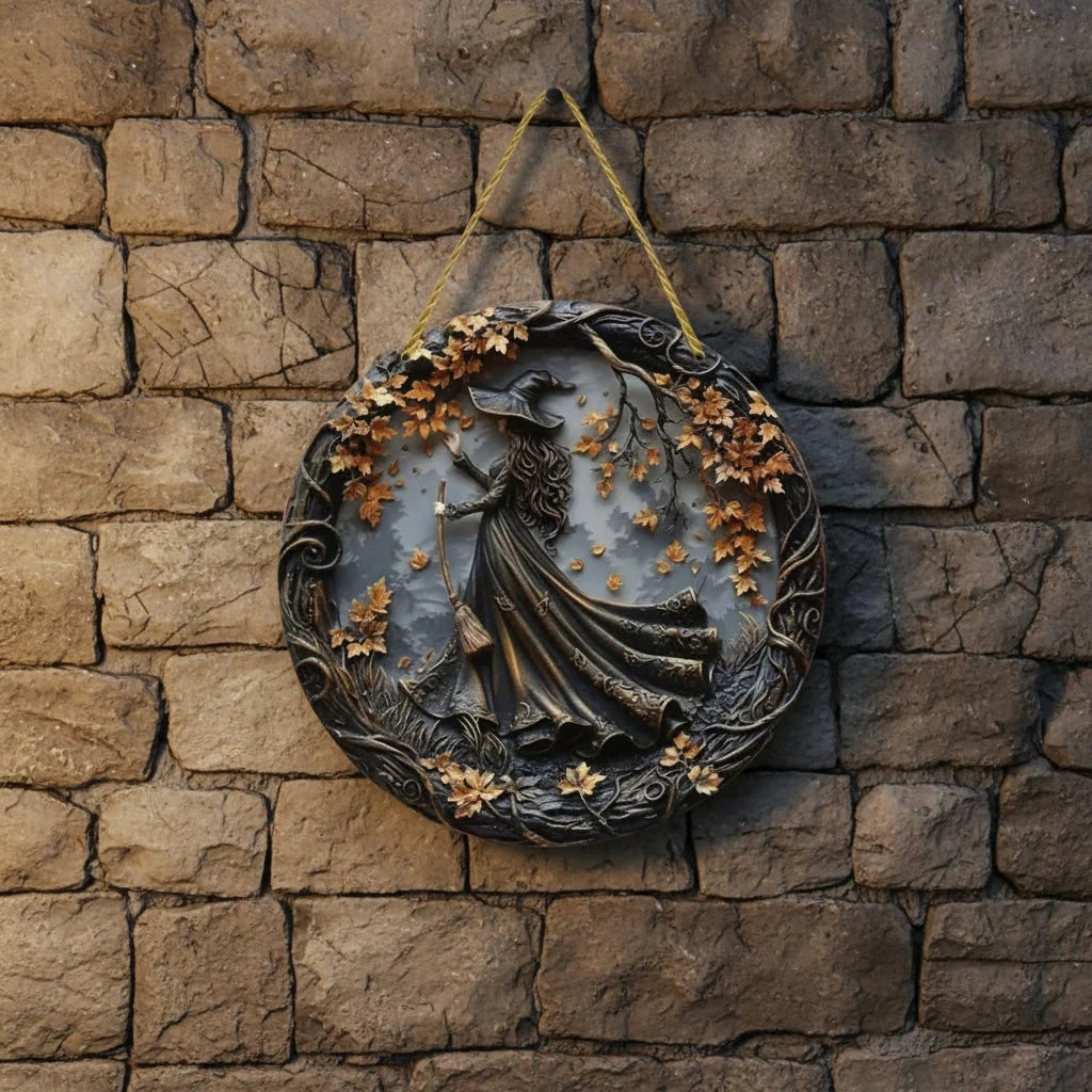 Halloween Wall Plaque 3D Resin Weather-Resistant