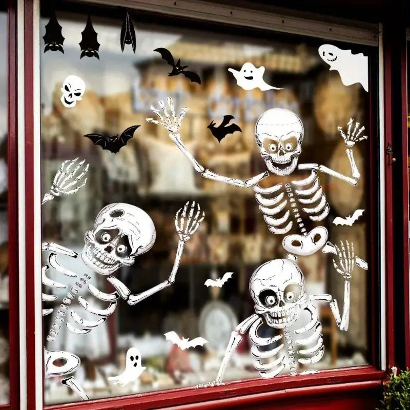 Halloween Window Clings Double-Sided Reusable Set of 140