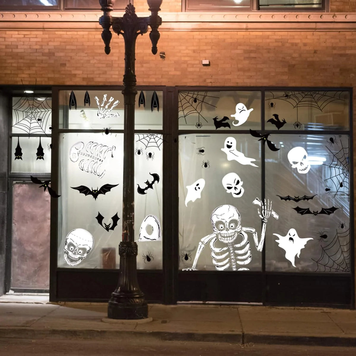 Halloween Window Clings Double-Sided Reusable Set of 140