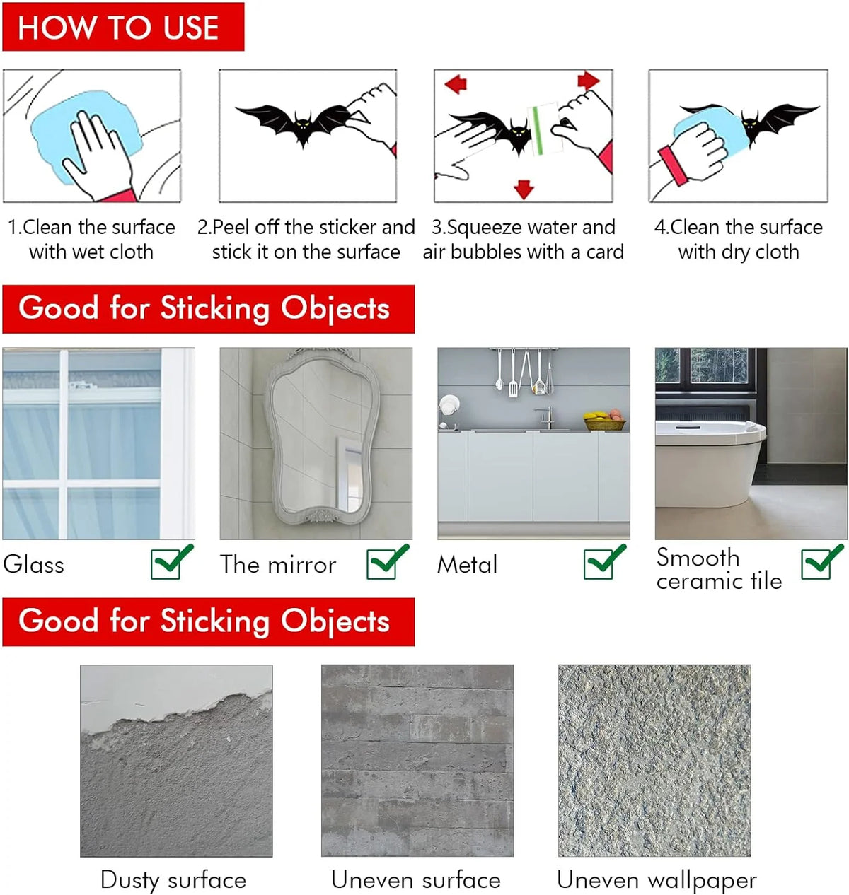 Halloween Window Clings Double-Sided Reusable Set of 140