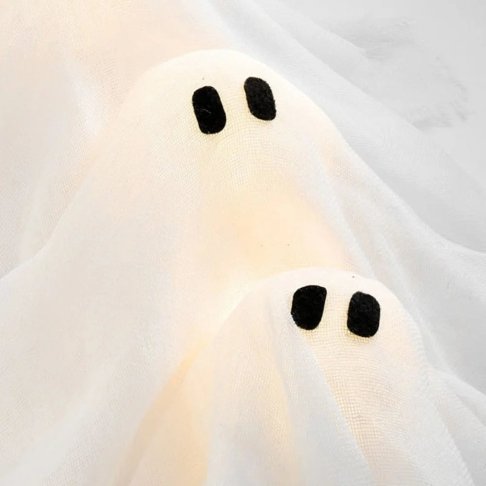 Halloween Wreath Ghost Design Battery-Operated LED Lights