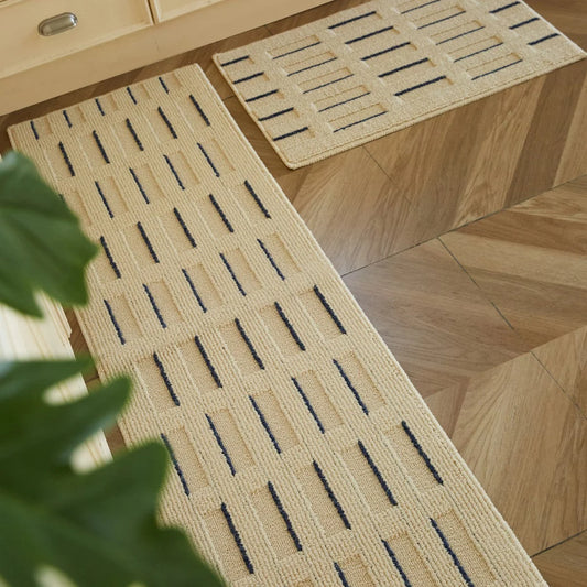 Hallway Runner Mat Textured Dirt-Trapping Non-Slip Backing