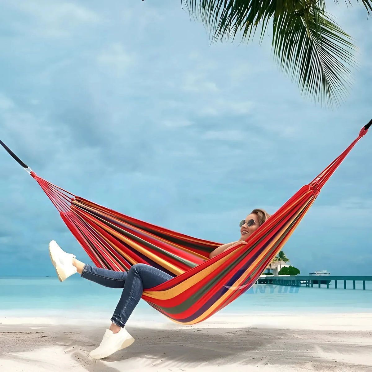 Hammock Cotton Canvas Anti-Slip 441 lb Capacity