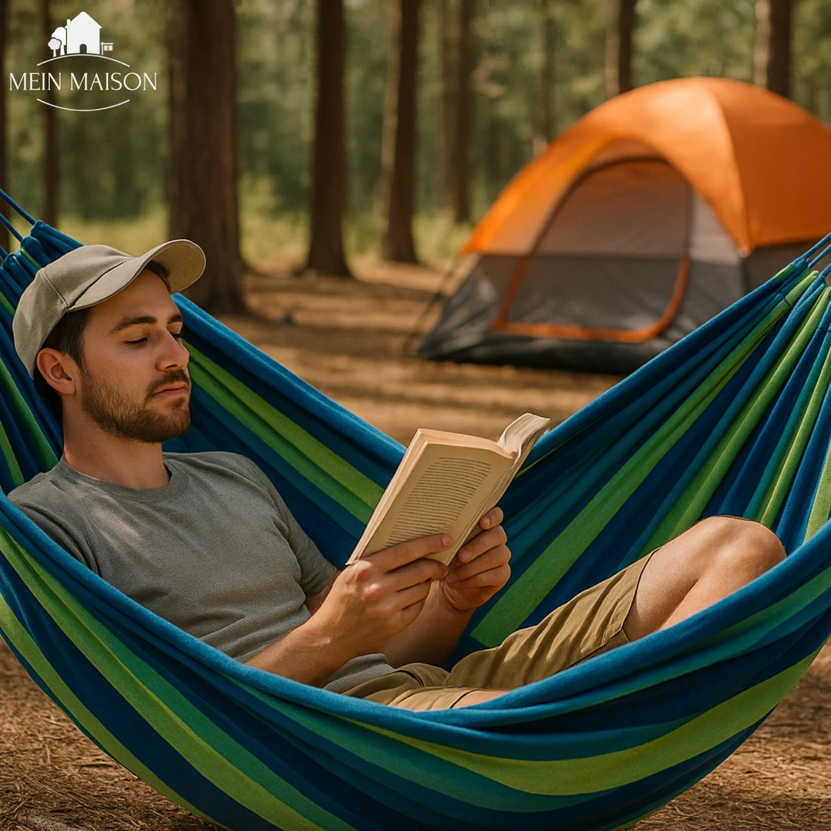 Hammock Cotton Canvas Anti-Slip 441 lb Capacity