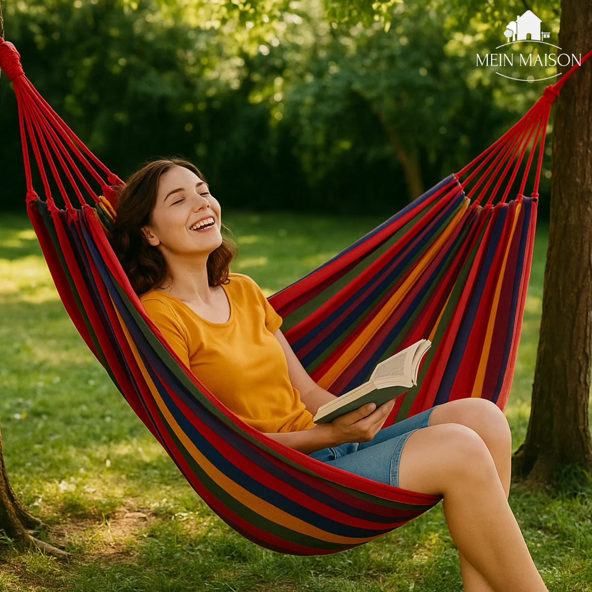 Hammock Cotton Canvas Anti-Slip 441 lb Capacity