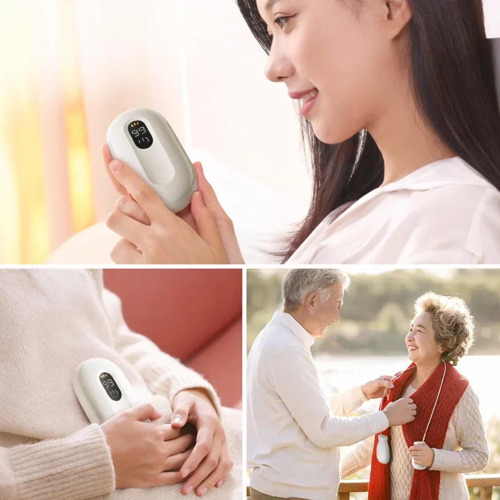 Hand Warmer Set Magnetic USB-C Rechargeable LED Display