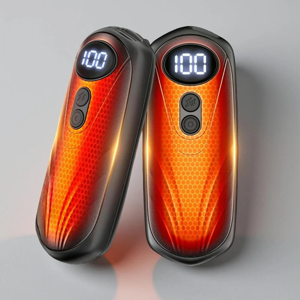 Hand Warmers Rechargeable Digital Display Set of 2
