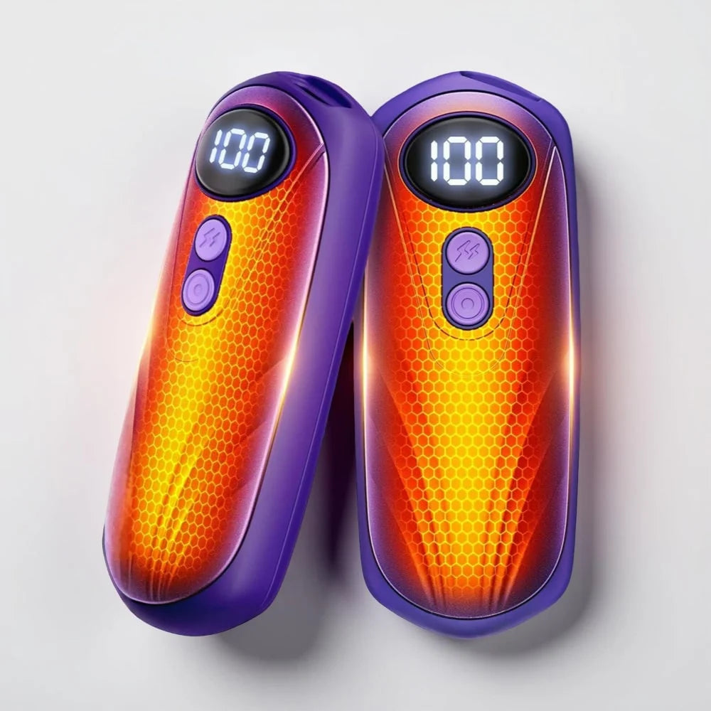 Hand Warmers Rechargeable Digital Display Set of 2
