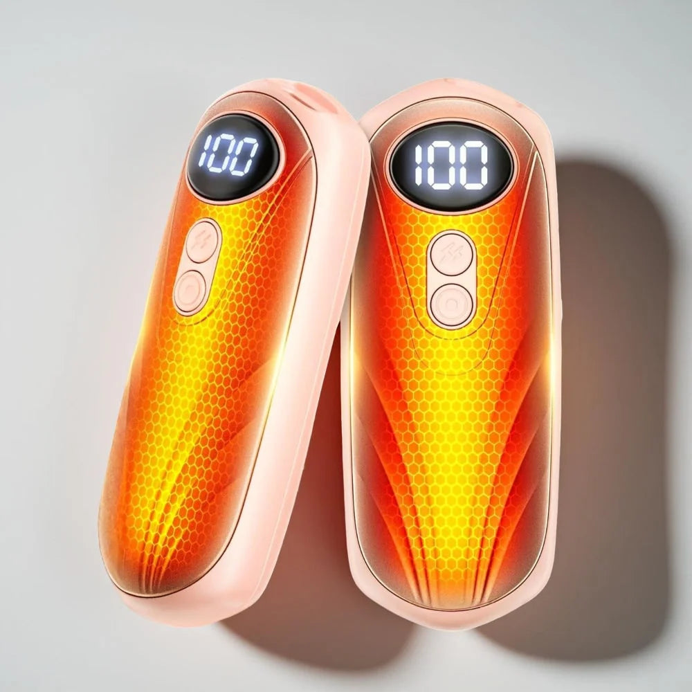 Hand Warmers Rechargeable Digital Display Set of 2