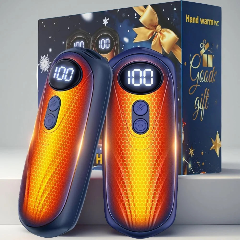 Hand Warmers Rechargeable Digital Display Set of 2