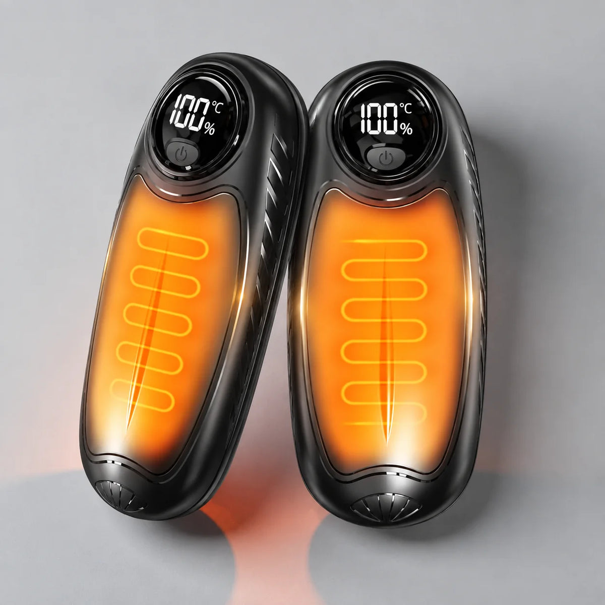 Hand Warmers Rechargeable Digital Display Set of 2