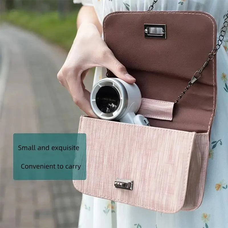 Handheld Fan Foldable Rechargeable 5-Speed Digital Display