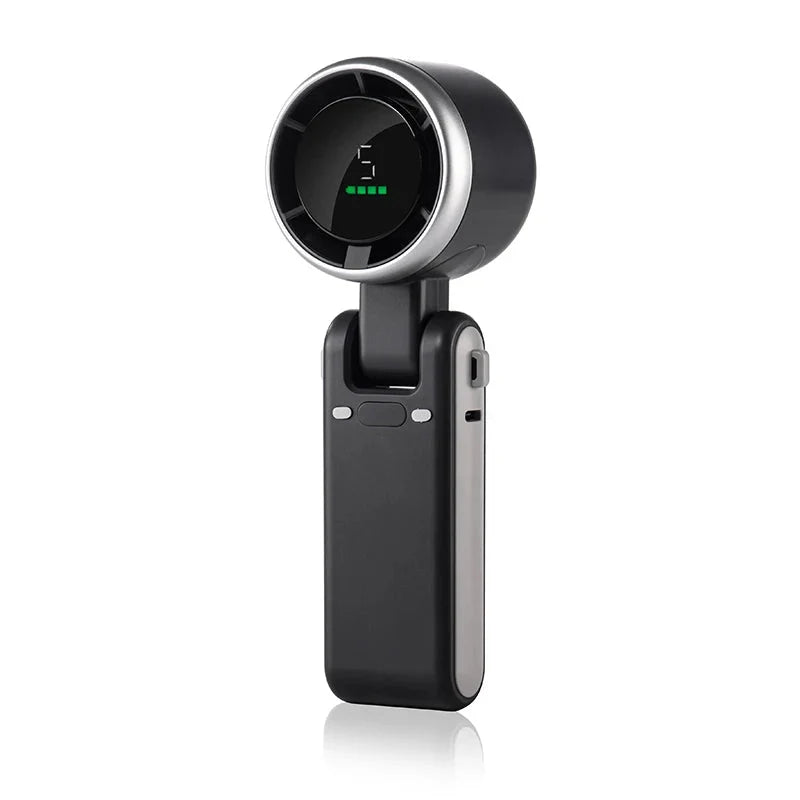 Handheld Fan Foldable Rechargeable 5-Speed Digital Display