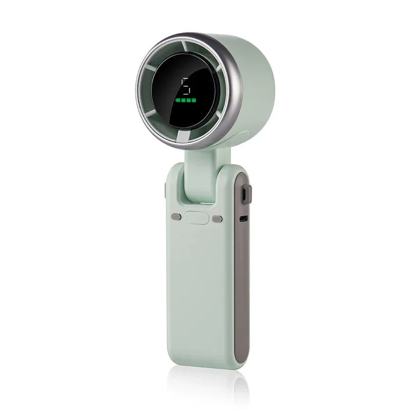 Handheld Fan Foldable Rechargeable 5-Speed Digital Display